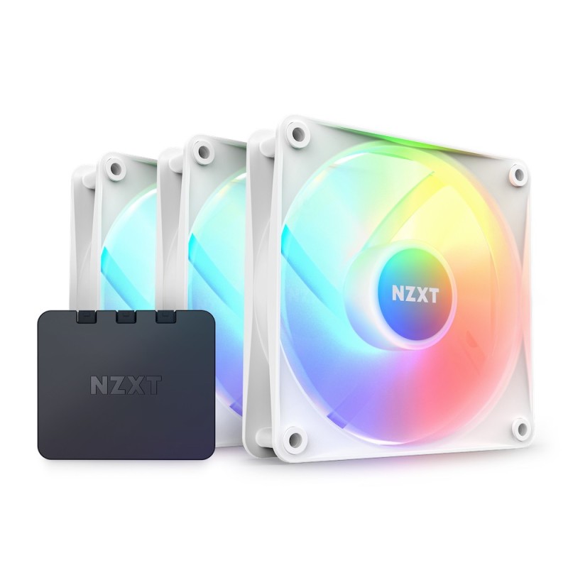 NZXT F120 RGB Core Gehäuselüfter 120mm Weiß 3er Pack